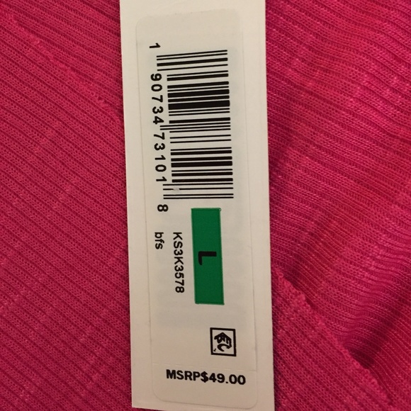 NEW Kensie Crossover Front Ribbed T-Shirt NWT - Picture 7 of 7